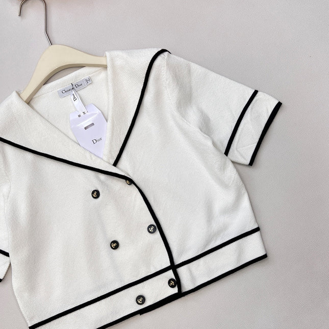 DIOR 25S CROPPED KNIT JACKET 833