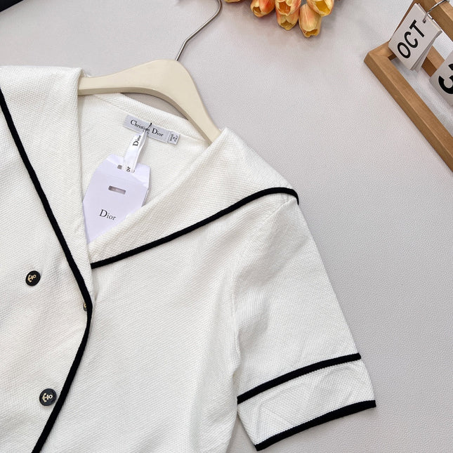 DIOR 25S CROPPED KNIT JACKET 833