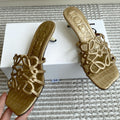 LOEWE 26S HIGH HEEL SANDALS 45MM IN GOLD CROC-EMBOSSED CALFSKIN