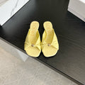 LOEWE 26S SANDALS IN LIGHT YELLOW LAMBSKIN
