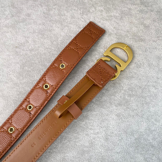 DIOR 25S BELT 30 MM IN BROWN CALFSKIN 564809