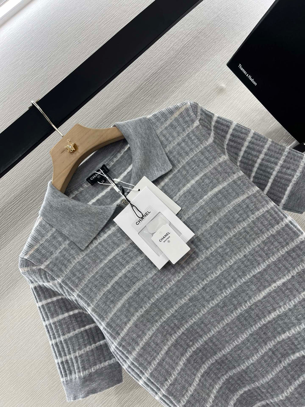 CHANEL SHORT SLEEVE KNIT TOP