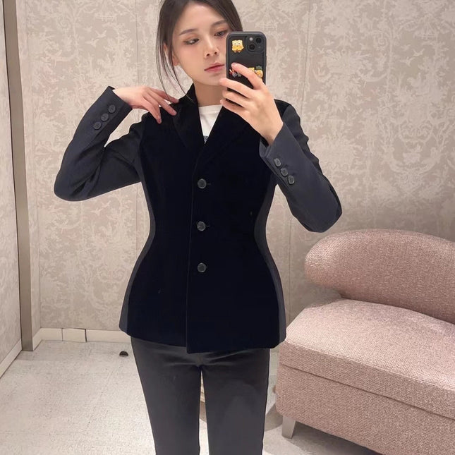 DIOR 25S VELVET BLAZER 677