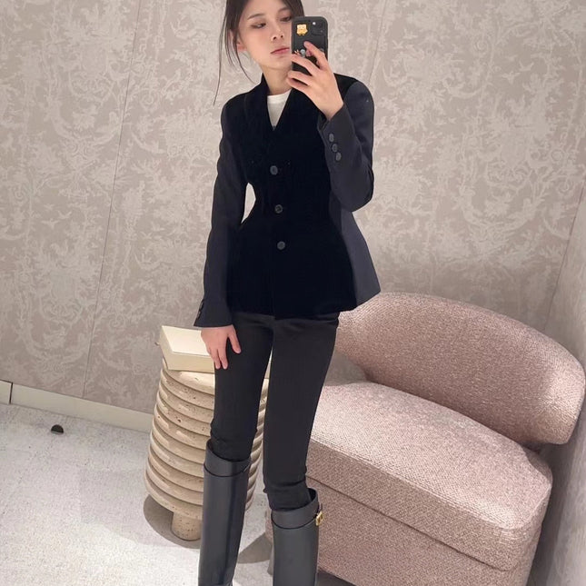 DIOR 25S VELVET BLAZER 677