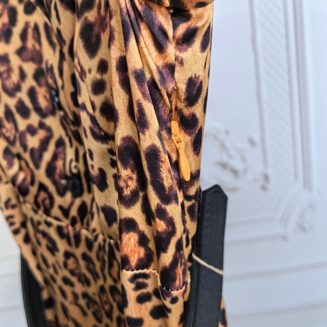 DIOR 25S SILK LEOPARD PRINT DRESS 678