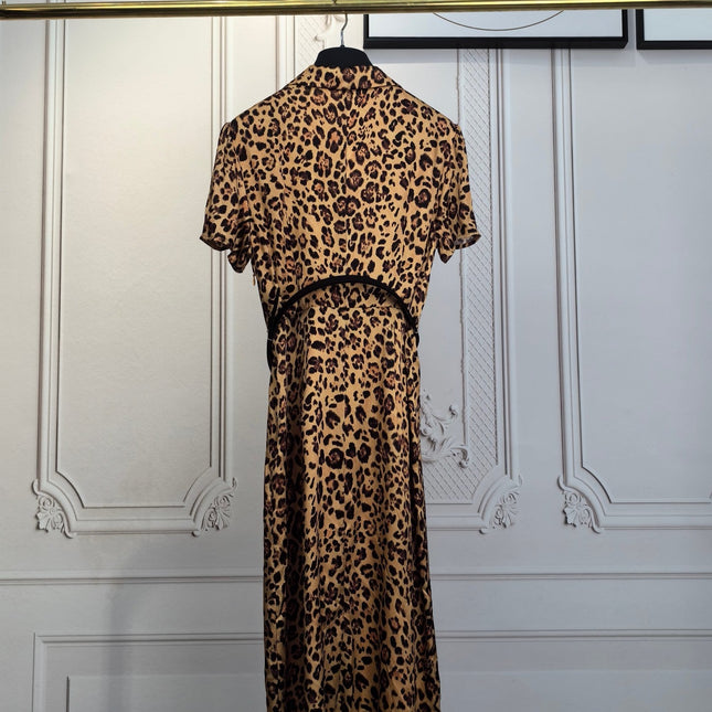 DIOR 25S SILK LEOPARD PRINT DRESS 678
