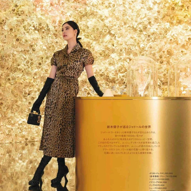 DIOR 25S SILK LEOPARD PRINT DRESS 678