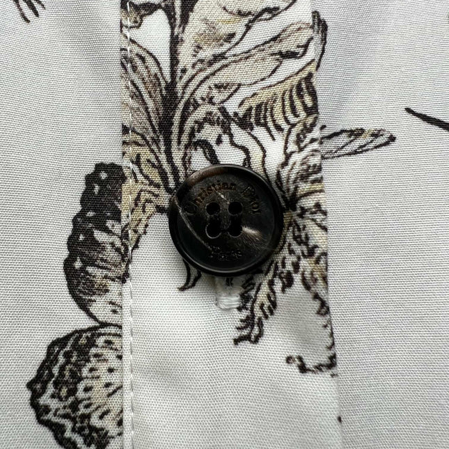 DIOR 25S PRINTED COTTON-SILK DRESS 735