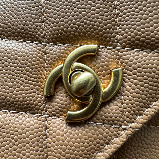 CHANEL 25S CLASSIC WALLET ON CHAIN 19 IN BROWN LAMBSKIN WITH GOLD HARDWARE