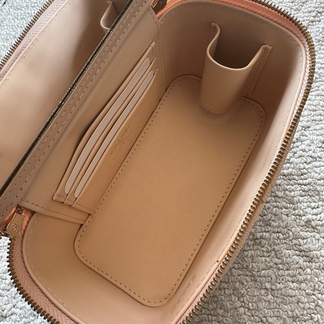 CHANEL 25S VANITY BAG 17 IN LIGHT PINK CAVIAR LEATHER