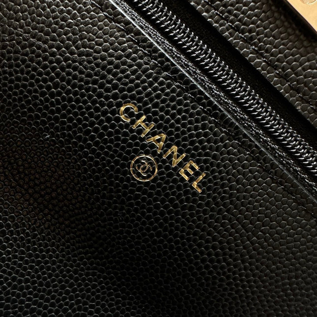 CHANEL 25S MINI FLAP BAG 19 IN BLACK CAVIAR LEATHER