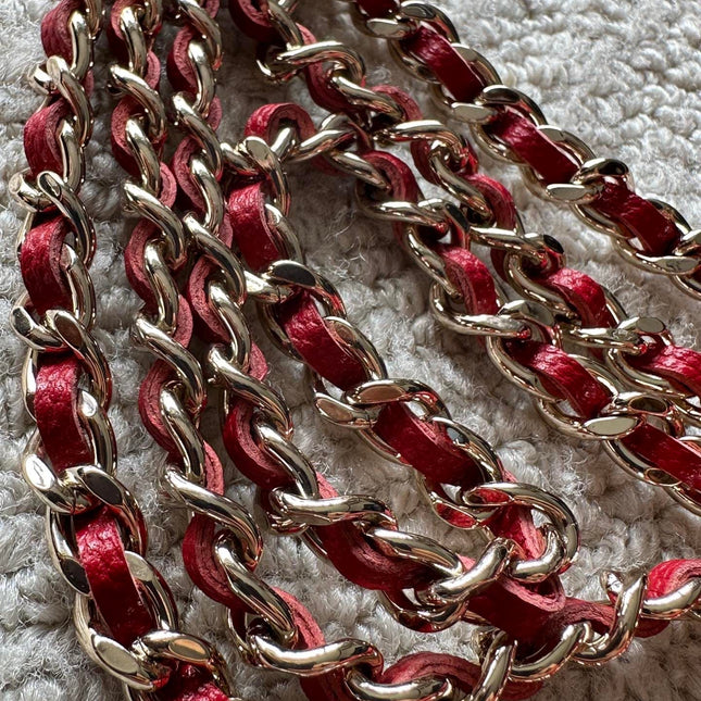CHANEL 25S MINI FLAP BAG 19 IN RED CAVIAR LEATHER