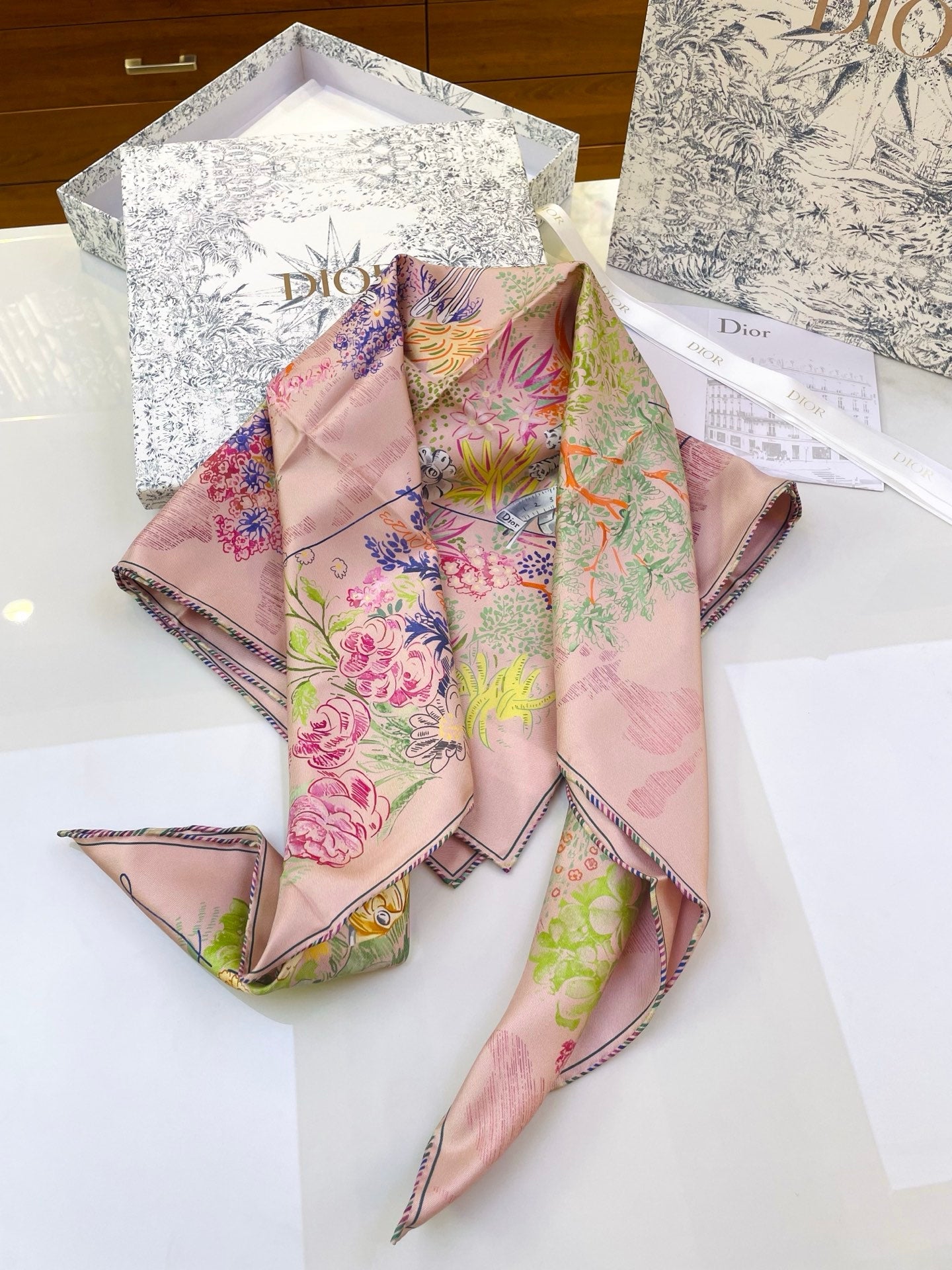 DIOR 26S SCARF 90CM IN SILK 318396