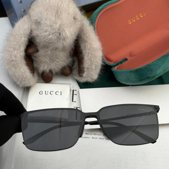 RECTANGULAR FRAME SUNGLASSES G01810 IN METAL