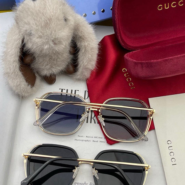 SQUARE FRAME SUNGLASSES G6581 IN ACETATE AND METAL