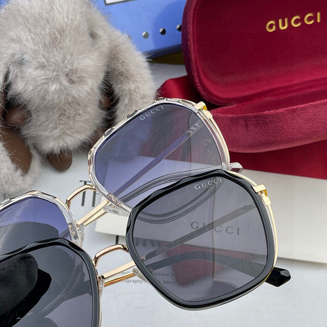 SQUARE FRAME SUNGLASSES G6581 IN ACETATE AND METAL