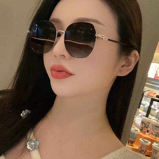 OVERSIZED ROUND FRAME SUNGLASSES G4639 IN METAL