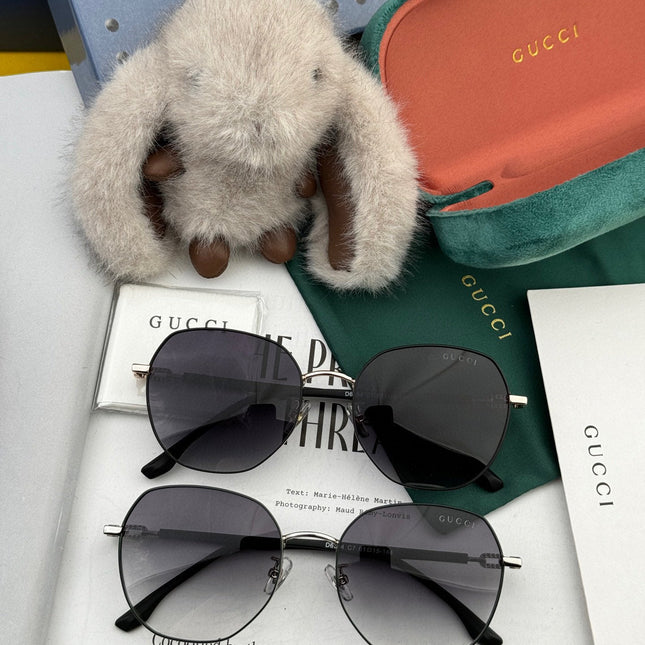 OVERSIZED ROUND FRAME SUNGLASSES G4639 IN METAL
