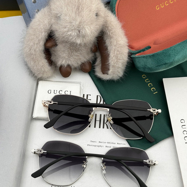 OVERSIZED ROUND FRAME SUNGLASSES G4639 IN METAL