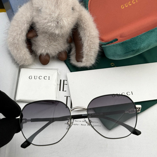 OVERSIZED ROUND FRAME SUNGLASSES G4639 IN METAL