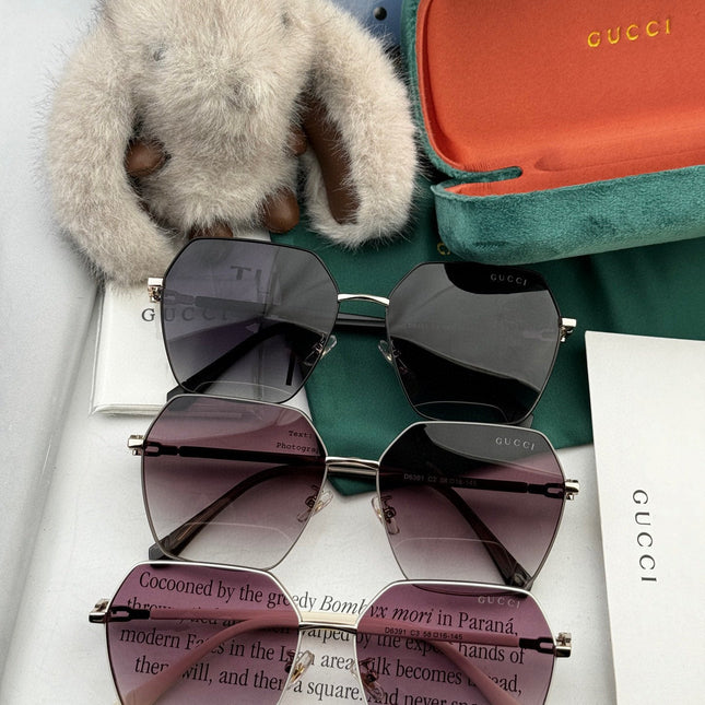 OVERSIZED SQUARE FRAME SUNGLASSES G1639 IN METAL