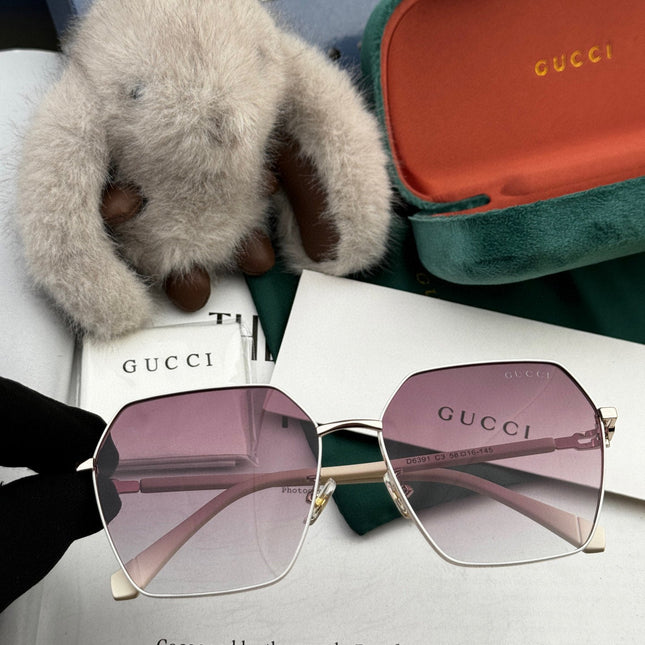 OVERSIZED SQUARE FRAME SUNGLASSES G1639 IN METAL