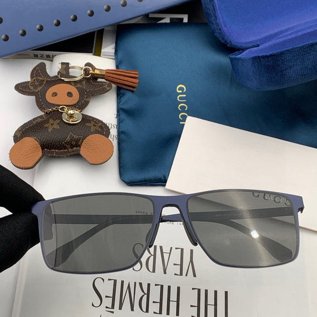 RECTANGULAR FRAME SUNGLASSES G2805 IN METAL