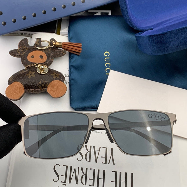 RECTANGULAR FRAME SUNGLASSES G2805 IN METAL