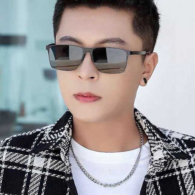 RECTANGULAR FRAME SUNGLASSES G2805 IN METAL