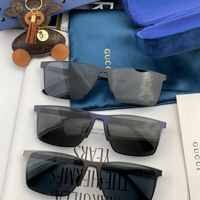 RECTANGULAR FRAME SUNGLASSES G2805 IN METAL