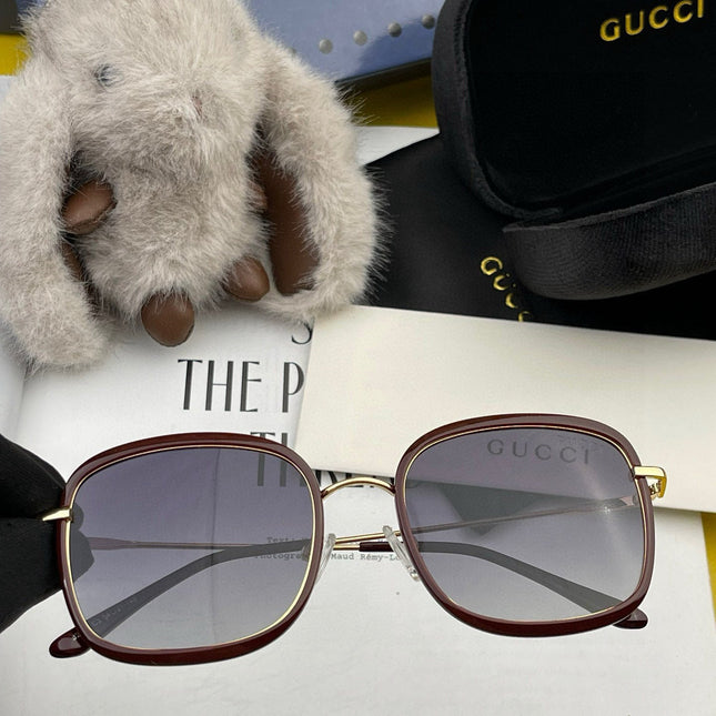 SQUARE FRAME SUNGLASSES G2242 IN ACETATE AND METAL
