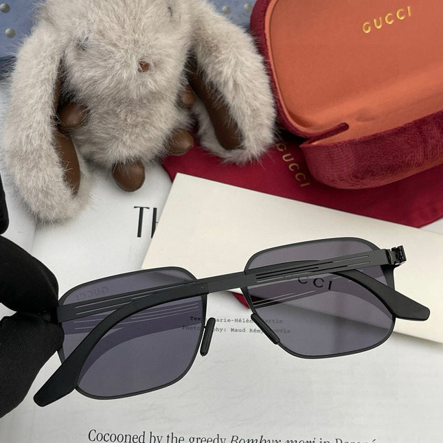 RECTANGULAR FRAME SUNGLASSES 3862 IN METAL