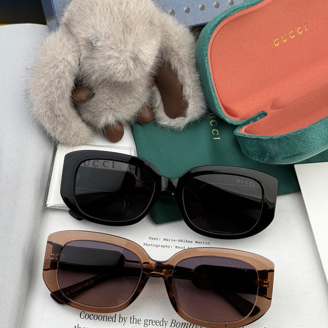 RECTANGULAR FRAME SUNGLASSES G0320 IN ACETATE