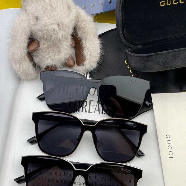 RECTANGULAR FRAME METAL SUNGLASSES G380 IN ACETATE