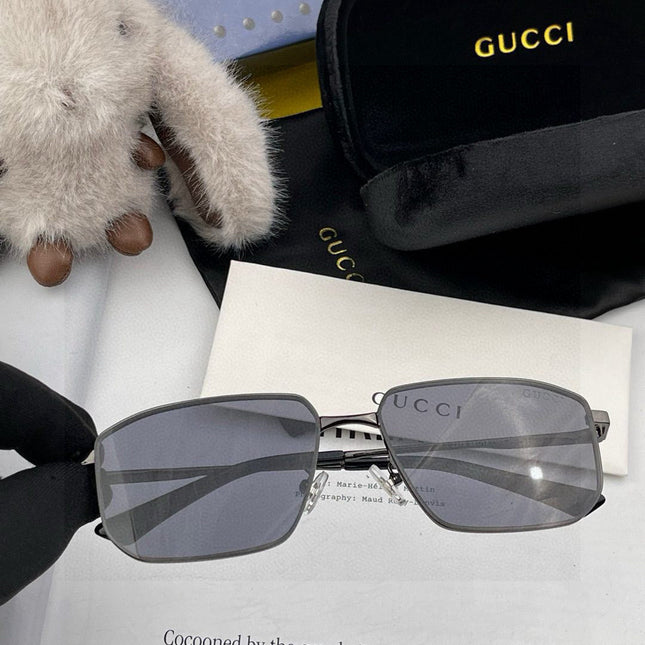RECTANGULAR FRAME SUNGLASSES G5227 IN METAL