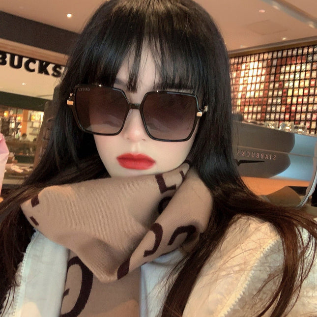 OVERSIZED SQUARE FRAME SUNGLASSES G1307 IN ACETATE AND METAL