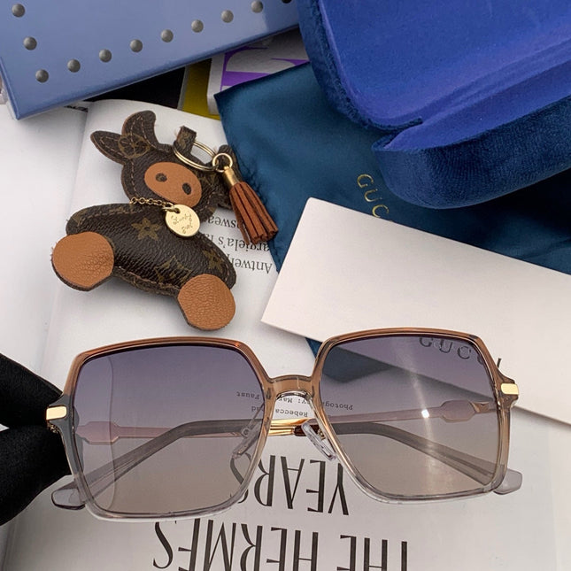 OVERSIZED SQUARE FRAME SUNGLASSES G1307 IN ACETATE AND METAL