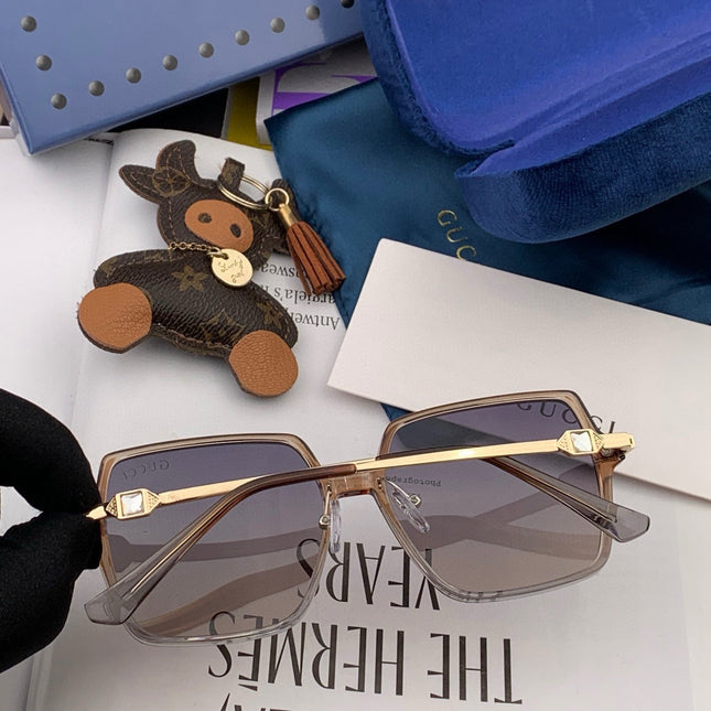 OVERSIZED SQUARE FRAME SUNGLASSES G1307 IN ACETATE AND METAL