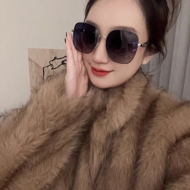 OVERSIZED SQUARE FRAME SUNGLASSES G9388 IN METAL