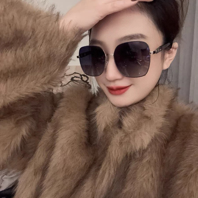 OVERSIZED SQUARE FRAME SUNGLASSES G9388 IN METAL