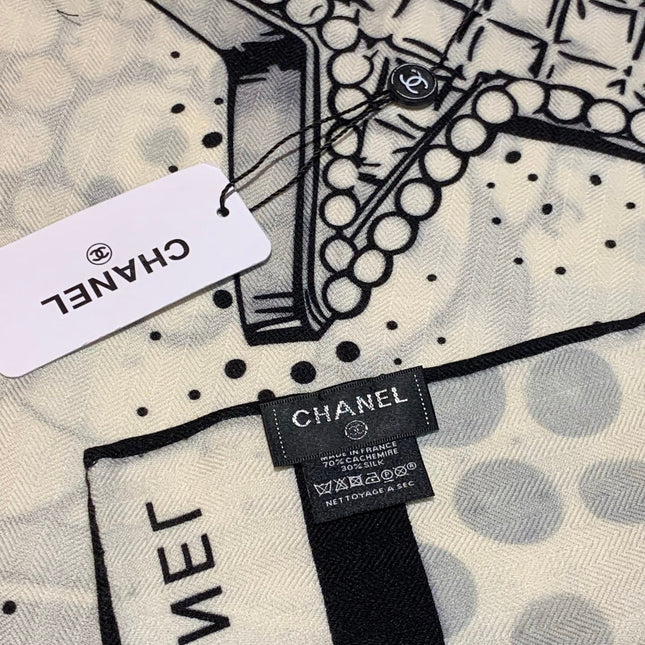 CHANEL 25S SCARF 140 CM IN CASHMERE SILK 941832