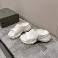 POOL CROCS SLIDE SANDAL IN WHITE RUBBER