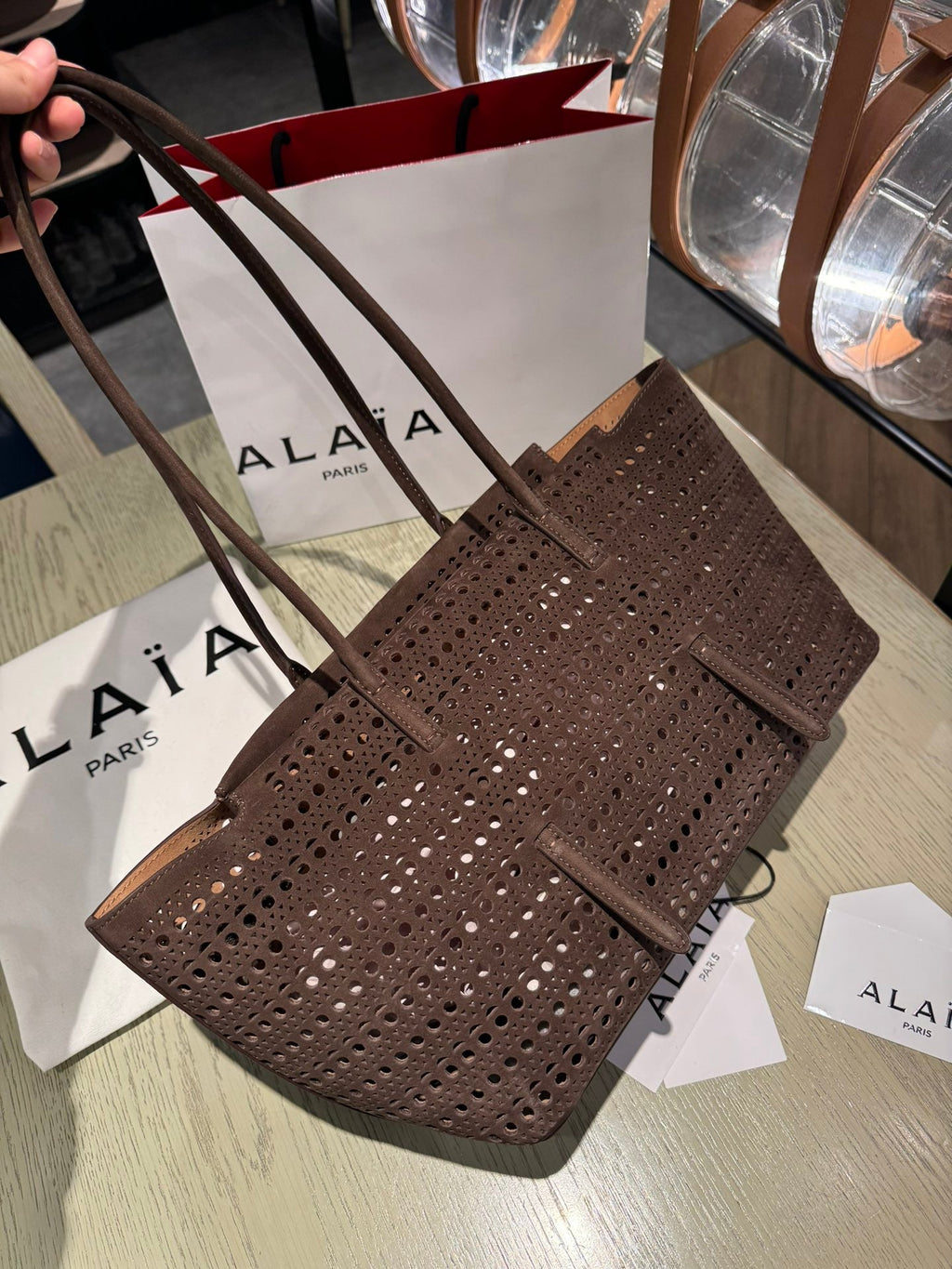 NEO MINA 32 BAG IN CHOCOLATE VIENNE SUEDE
