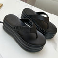 THONG PLATFORM 5 CM IN BLACK IMPORTED TPU