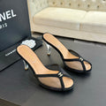 Double C High Heel Black Lambskin