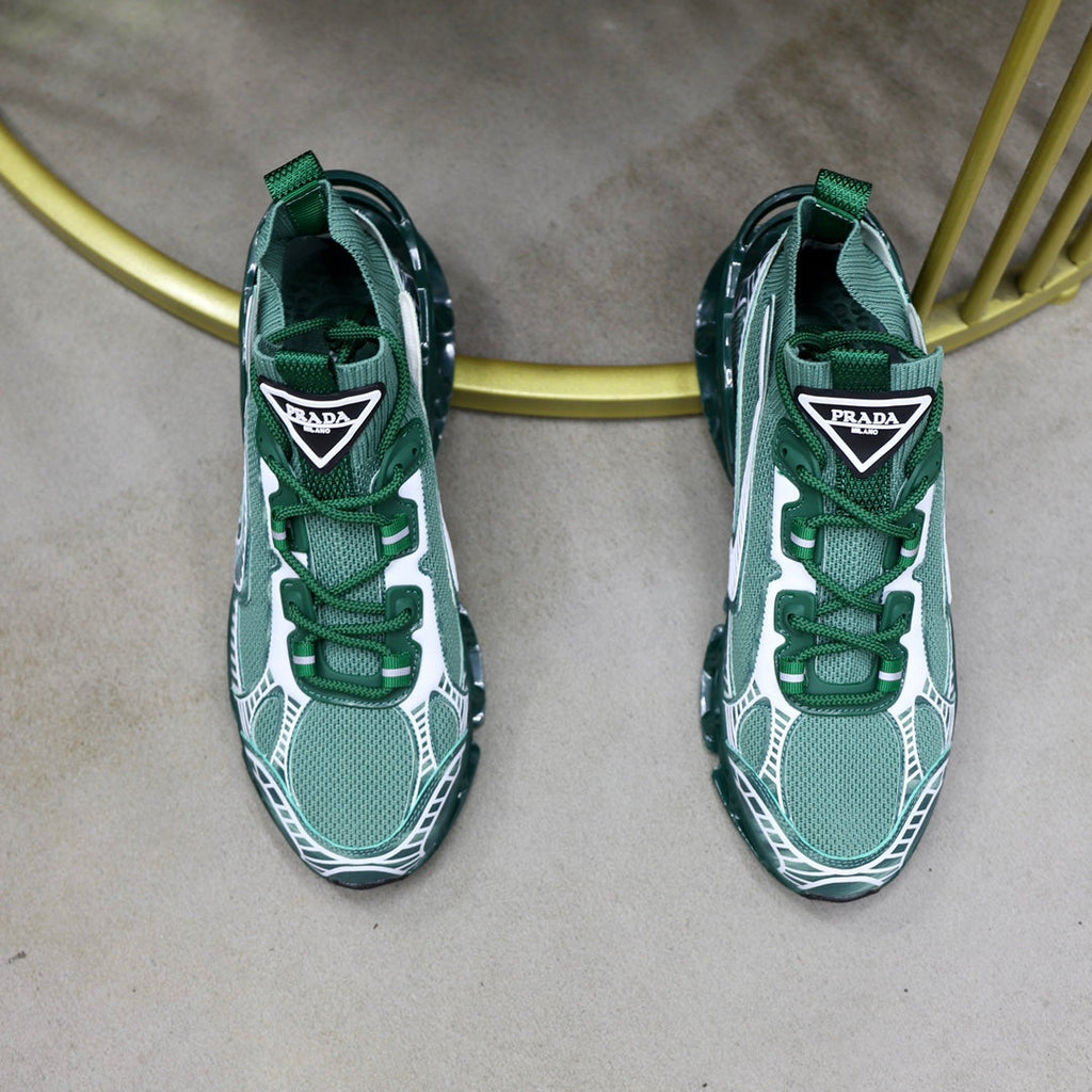 PRA RUNNING SHOES BLADE IN COOL GREEN BREATHABLE MESH