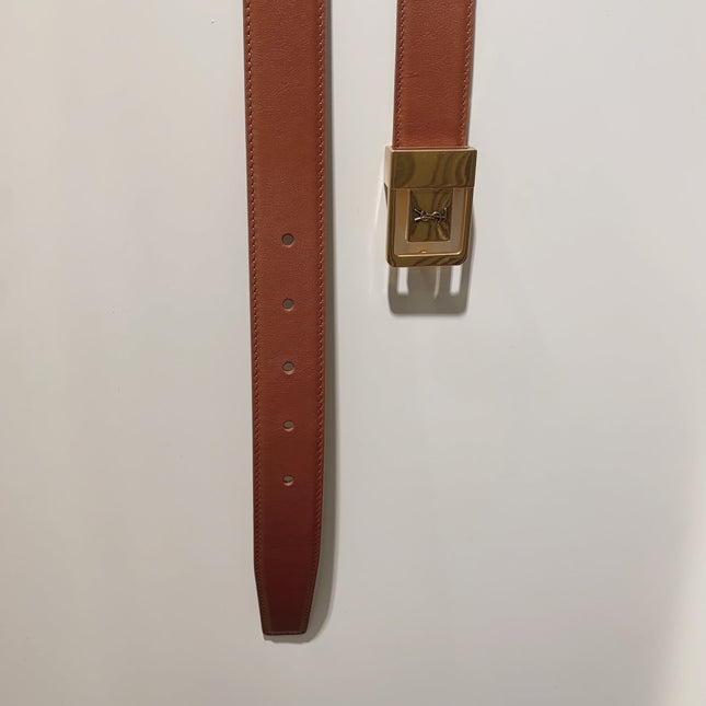 YSL 25S BELT 30 MM IN BROWN CALFSKIN 520627