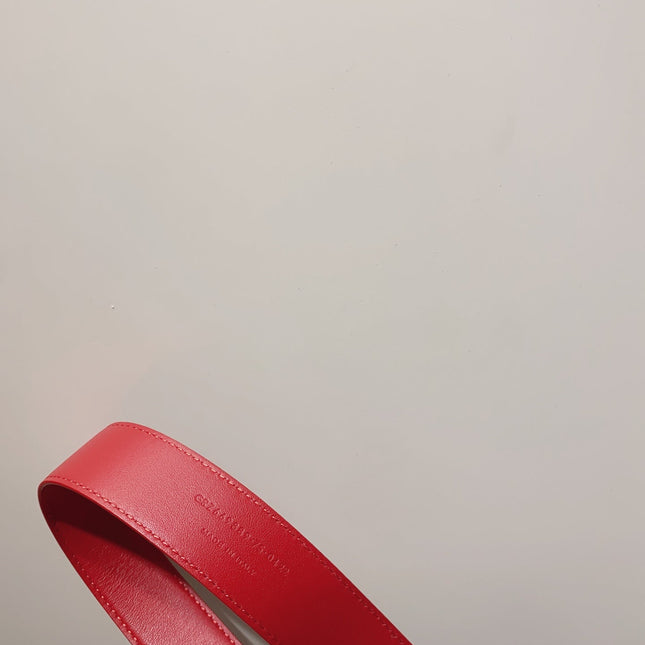 YSL 25S BELT 30 MM IN RED CALFSKIN 520628