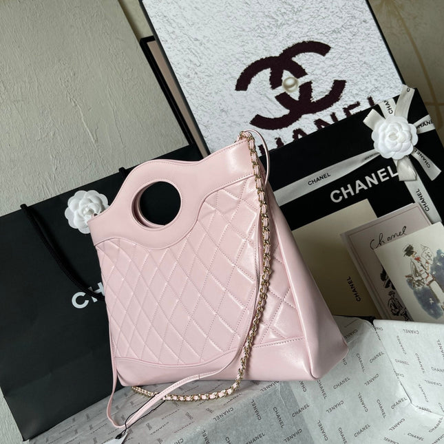 CC MEDIUM 36 SHOPPING BAG IN LIGHT PINK CALFSKIN