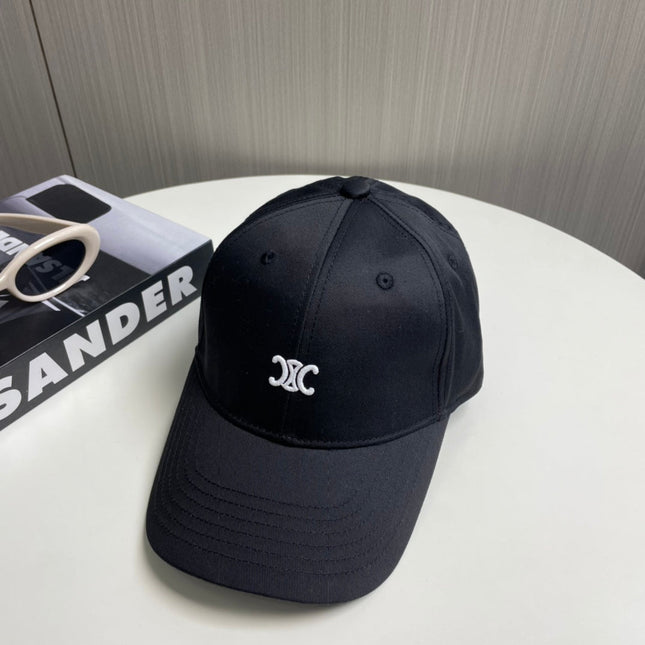 CELINE BASEBALL CAP 910979 IN BLACK CANVAS